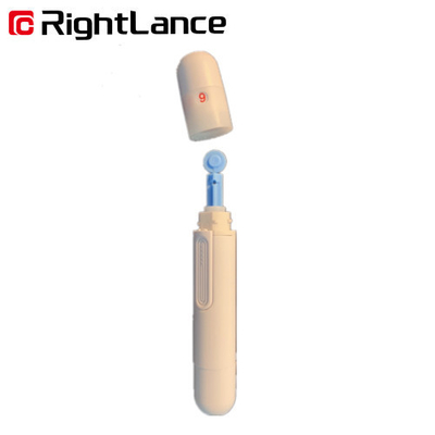 Sangre reutilizable Lancing sin dolor blanca Sugar Monitor Lancet Glucose Test del dispositivo 100m m